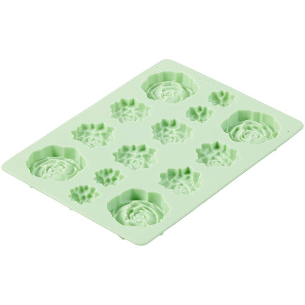 Wilton Silicone Succulents Candy Mold, 14-Cavity