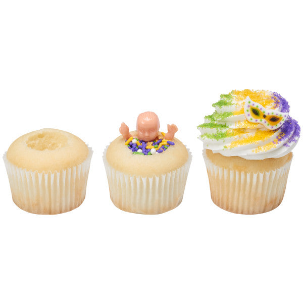 Baby Kings Cake for Mardi Gras King Cakes - 6 plastic Babies