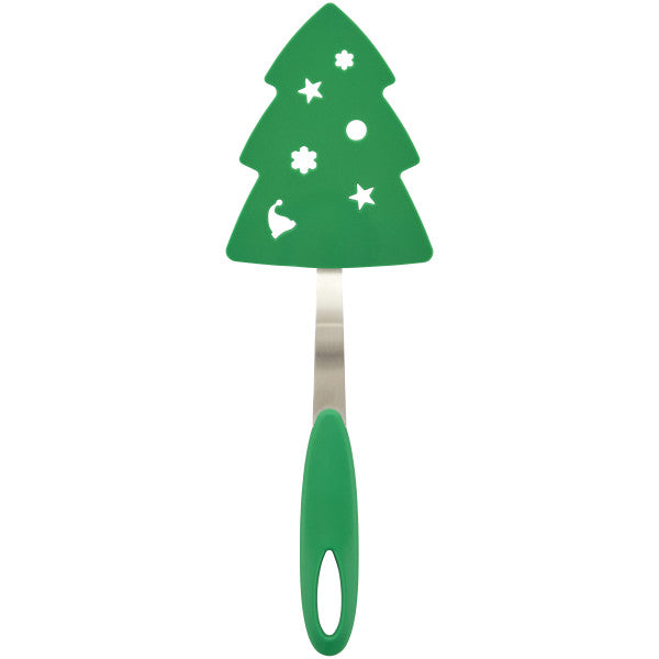 Wilton Winter Christmas Tree Silicone Spatula with Plastic Handle