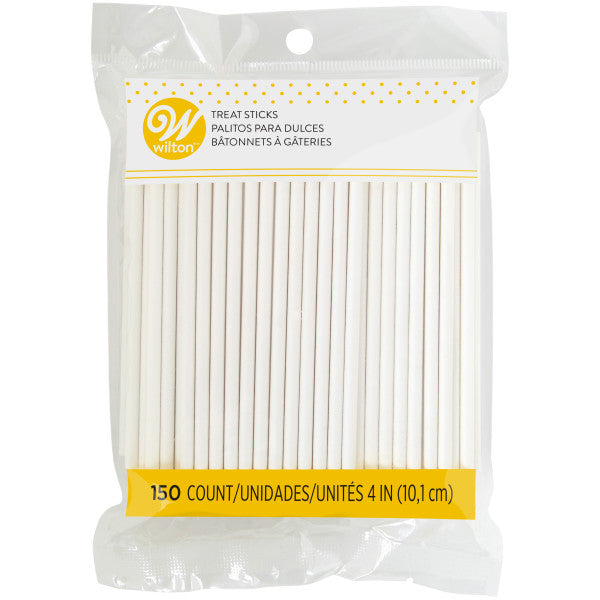 Wilton 4-Inch White Treat Sticks, 150-Count