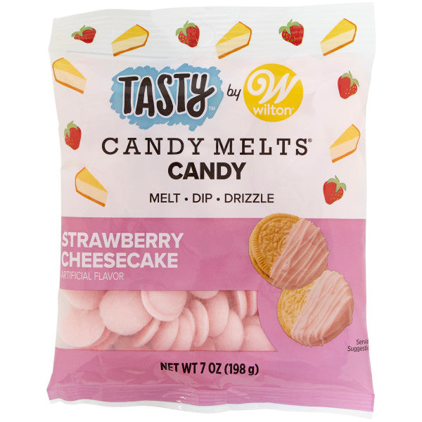 Tasty by Wilton Strawberry Cheesecake Candy Melts Candy, 7 oz.