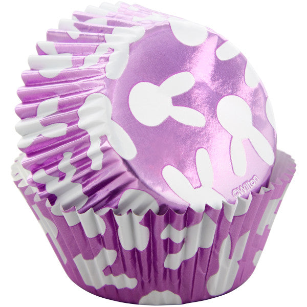 Wilton Purple Bunny Foil Easter Cupcake Liners, 24-Count