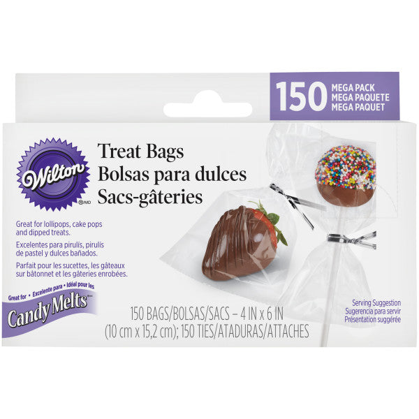 Wilton Clear Confectionary Treat Bags, 150-Count