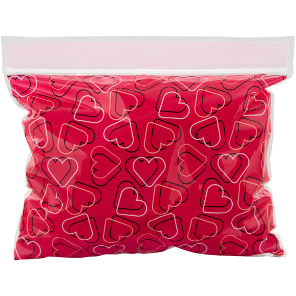 Wilton Red Heart Pattern Valentine's Day Resealable Treat Bags, 20-Count