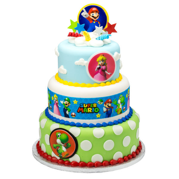 Super Mario™ Power Play Edible Cake Image PhotoCake