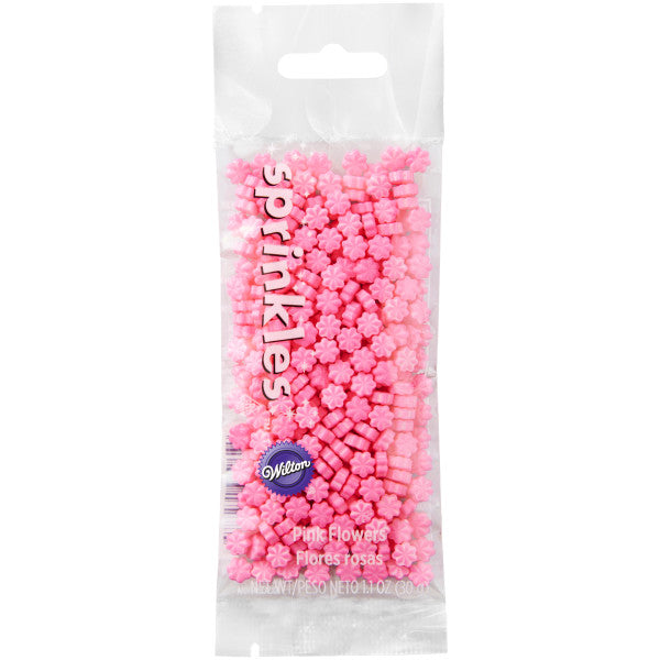 Wilton Pink Flowers Sprinkles Pouch, 1.1 oz.