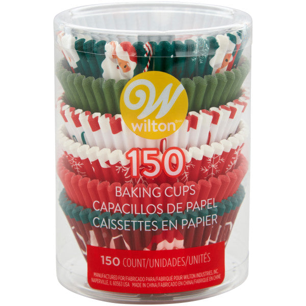 Wilton Classic Santa Claus Christmas Cupcake Liners, 150-Count
