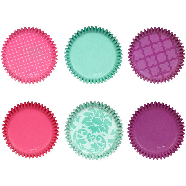 Wilton Purple, Teal and Pink Standard Cupcake Liners, 150-Count