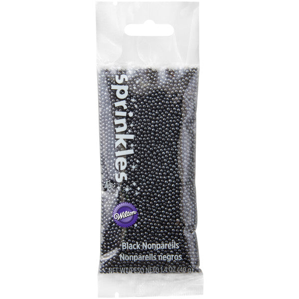 Wilton Black Nonpareils Sprinkles Pouch, 1.4 oz.