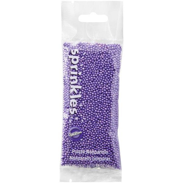 Wilton Purple Nonpareils Sprinkles Pouch, 1.4 oz.