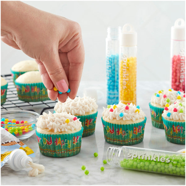 Wilton Happy Birthday Cupcake Liners, 50-Count