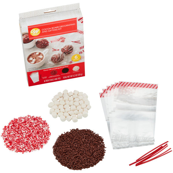 Wilton Christmas Hot Cocoa Bomb Decorating and Gifting Kit, Decorates 6