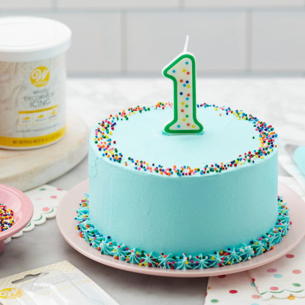 Wilton Number 1 Green Birthday Candle