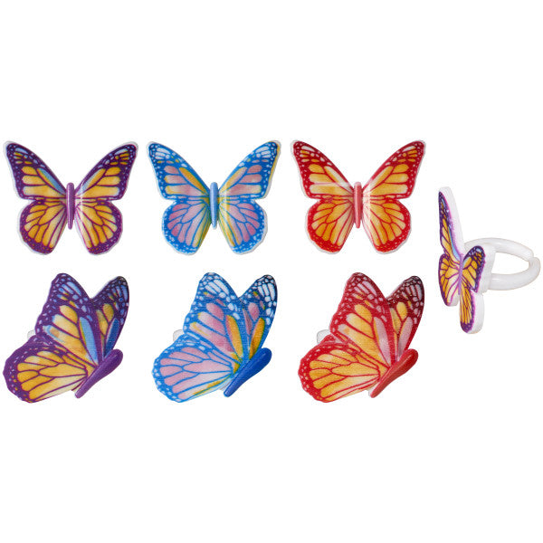 Butterflies Butterfly watercolor cake and cupcake toppers- 12 Pics Per Order
