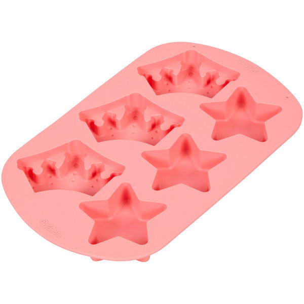 Wilton Royal Crowns and Stars Silicone Cake Mold, 6-Cavity