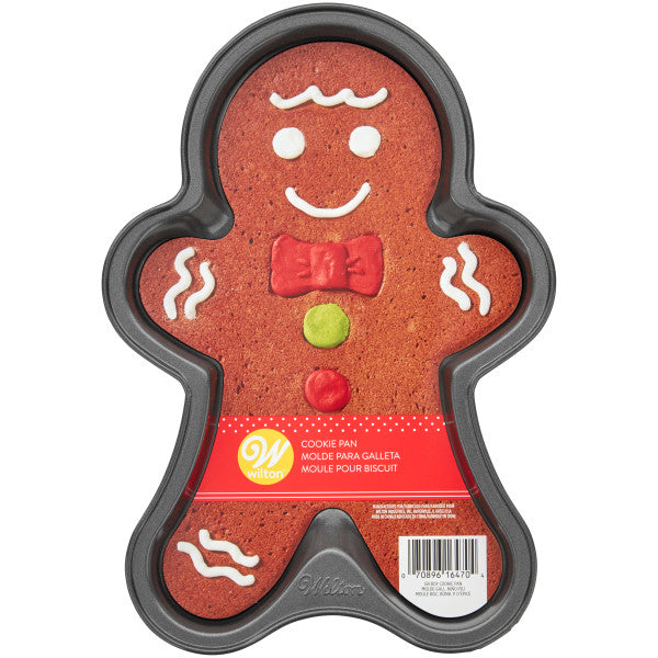 Wilton Non-Stick Christmas Gingerbread Man-Shaped Cookie Pan, 11 x 8-Inch