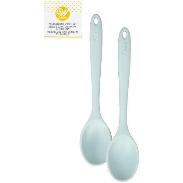 Wilton Mini Silicone Spoons 2/Pkg Baby Blue