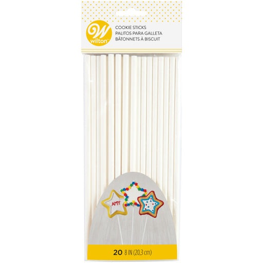 8-Inch White Treat Sticks, 25-Count