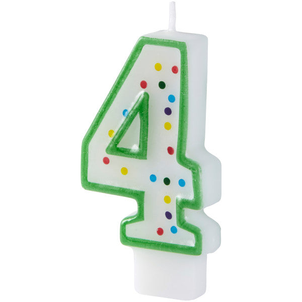 Wilton Green Number 4 Birthday Candle