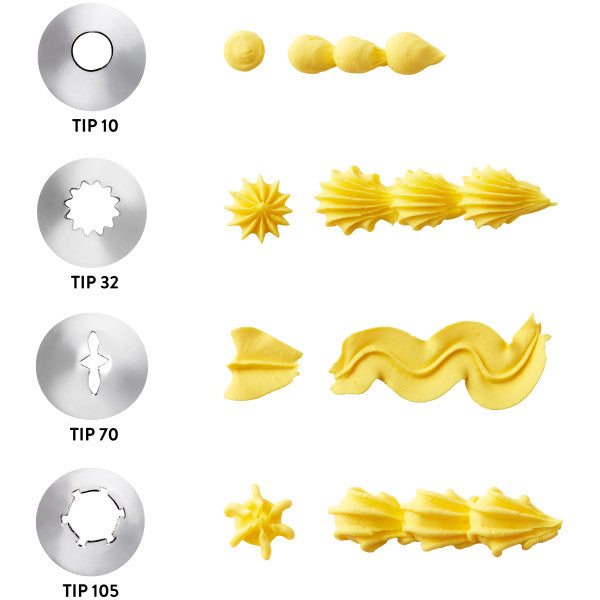 Wilton Borders Piping Tip Set 4 Piece