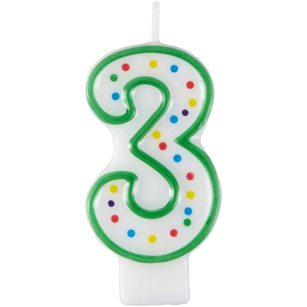Wilton Green Number 3 Birthday Candle