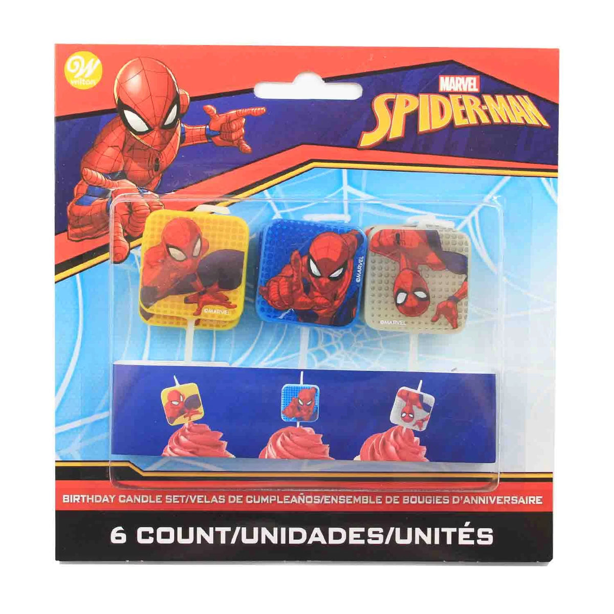 Wilton Spiderman Birthday Candles Wilton 6 Package — Cake and Candy Supply
