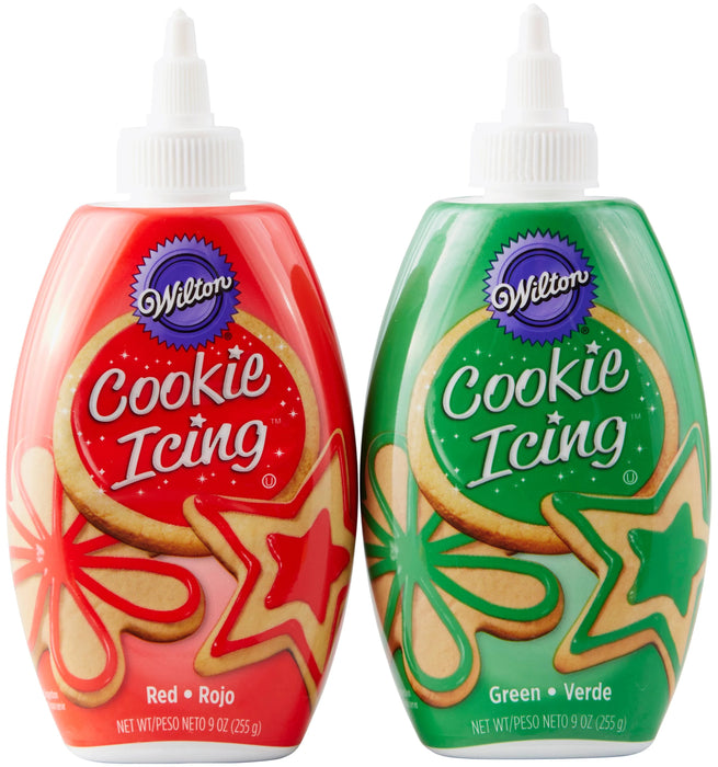 Wilton Red & Green Cookie Icing 9oz 2/Pkg