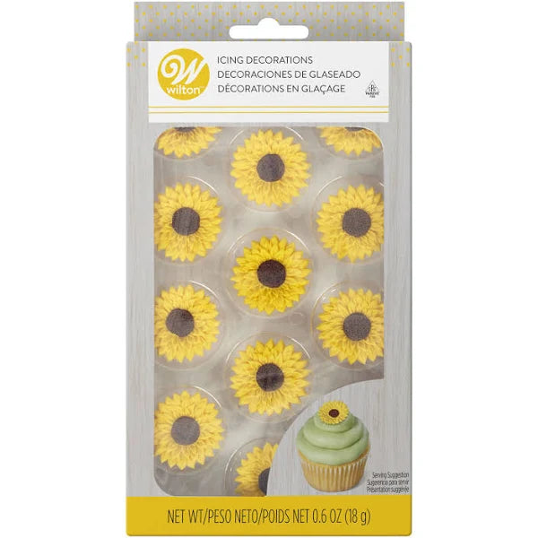 Wilton Sunflower Icing Decorations 0.6oz