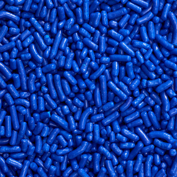 DecoPac Dark Blue Navy Jimmies Sprinkles 26 oz. handheld container