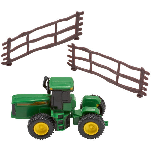 John Deere Farm Tractor with Fence Cake Kit 3 Piece