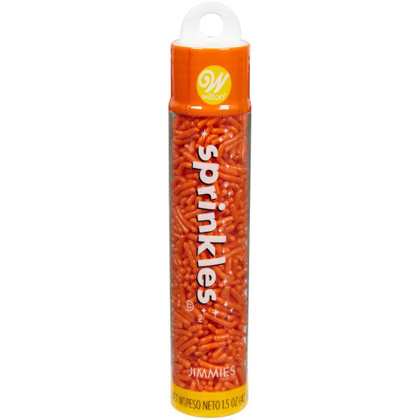 Wilton Orange Jimmies Sprinkle Tube for Cake and Cookie Decorating, 1.5 oz.