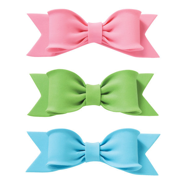 Pastel Assortment Gum Paste Bows cake toppers