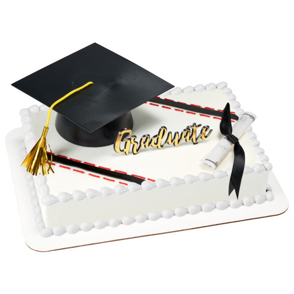 Graduation Mega Hat Set Cake Kit with Diploma - 3 piece set