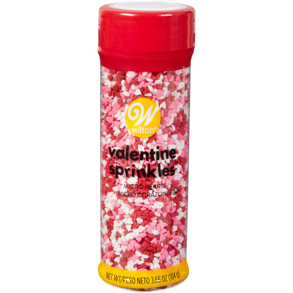 Wilton Red, Pink and White Micro Hearts Sprinkles, 3.66 oz.