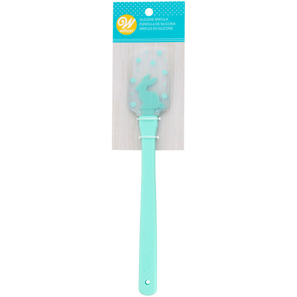Wilton Teal Easter Bunny Silicone Spatula with Plastic Handle