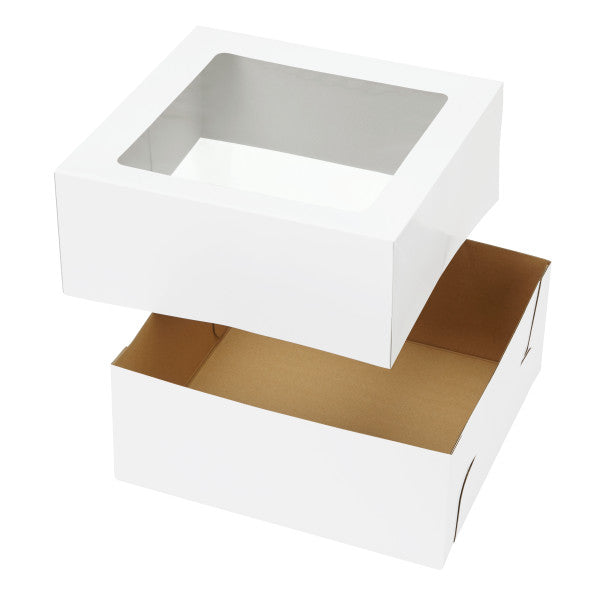 Wilton 14.25-inch Square Cardboard Cake Box with Window, 2-Count