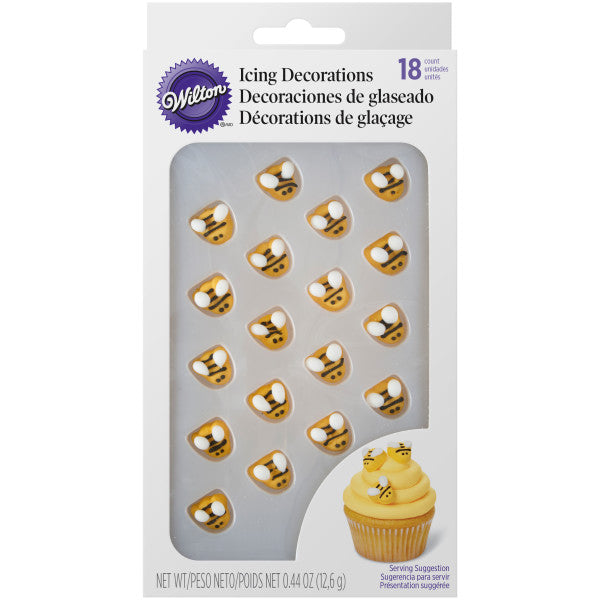 Wilton Bumble Bee Icing Decorations, 18-Count