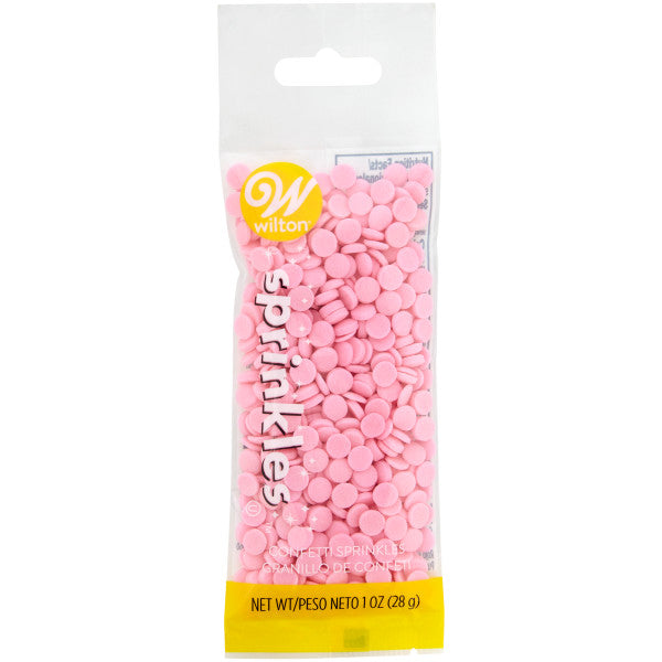 Wilton Light Pink Confetti Sprinkles, 1 oz.