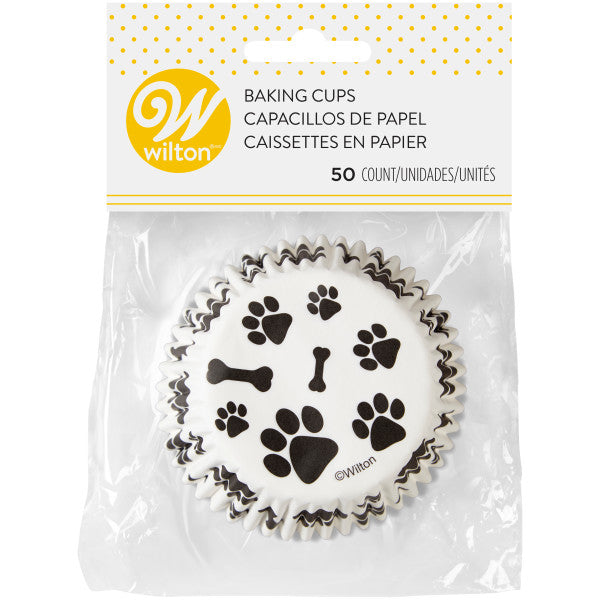 Wilton Dog Paws and Bones Cupcake Liners, 50-Count