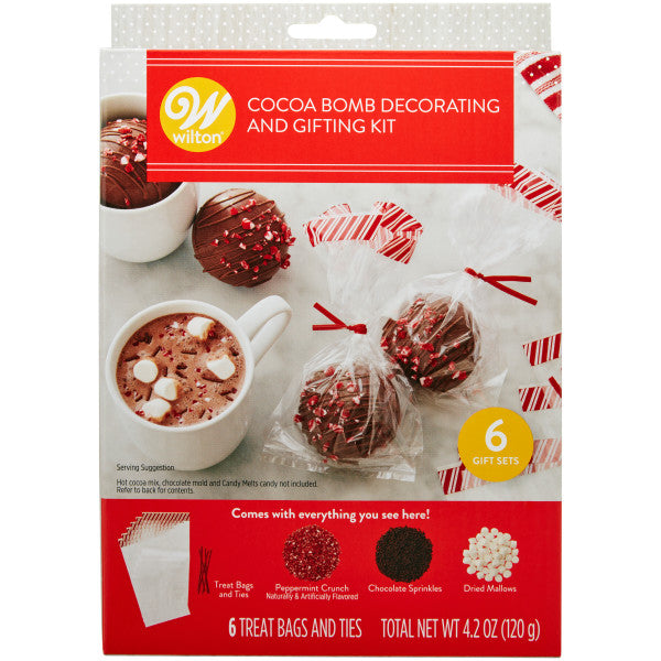 Wilton Christmas Hot Cocoa Bomb Decorating and Gifting Kit, Decorates 6