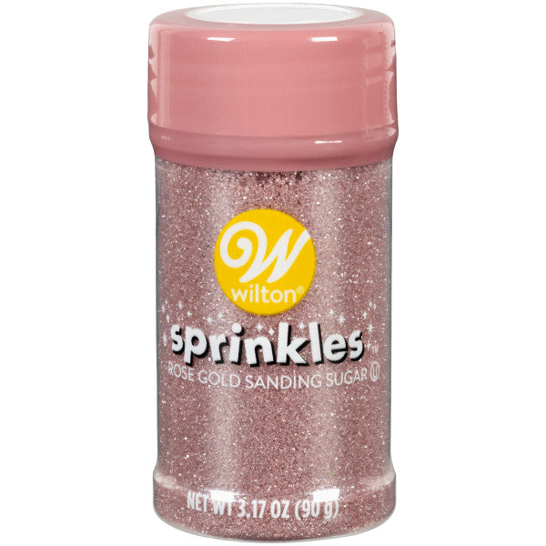 Wilton Rose Gold Sanding Sugar Sprinkles, 3.17 oz.