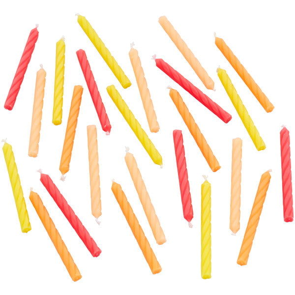 Wilton Red, Orange and Yellow Ombre Birthday Candles, 24-Count