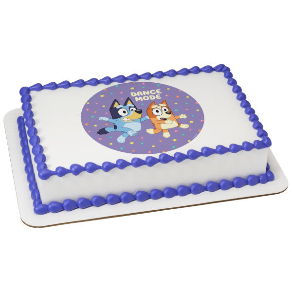 Bluey Dance Mode Edible Cake Image Topper