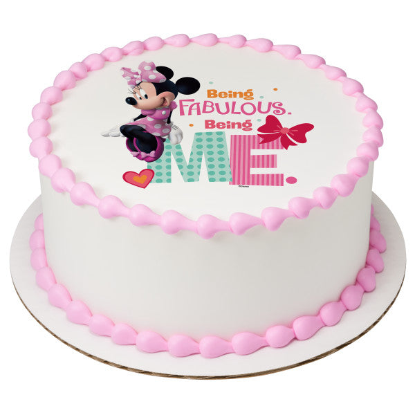 Minnie Being Me Edible Cake Image PhotoCake®