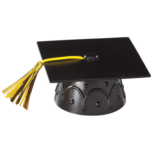 Graduation Black Grad Cap with Tassels Layon Cake
