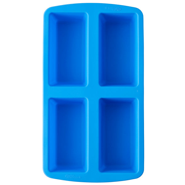 Wilton Easy-Flex Silicone Mini Loaf Pan for Bread, Cakes and Meatloaf, 4-Cavity