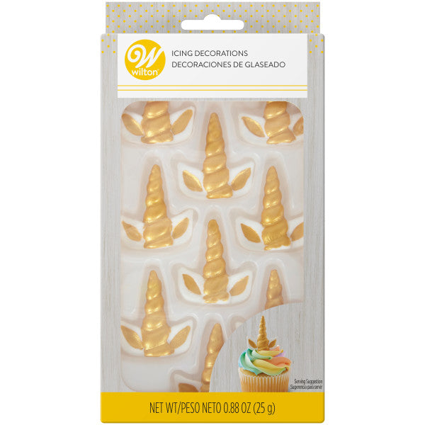 Wilton Unicorn Ears and Horn Icing Decorations, 0.88 oz.
