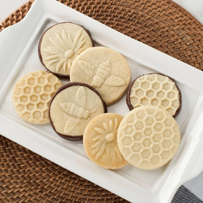 Nordic Ware Honey Bee Cookie Stamps Sunflower hive 3 pack