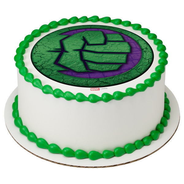 Marvel Avengers Hulk Icon Edible Cake Image PhotoCake