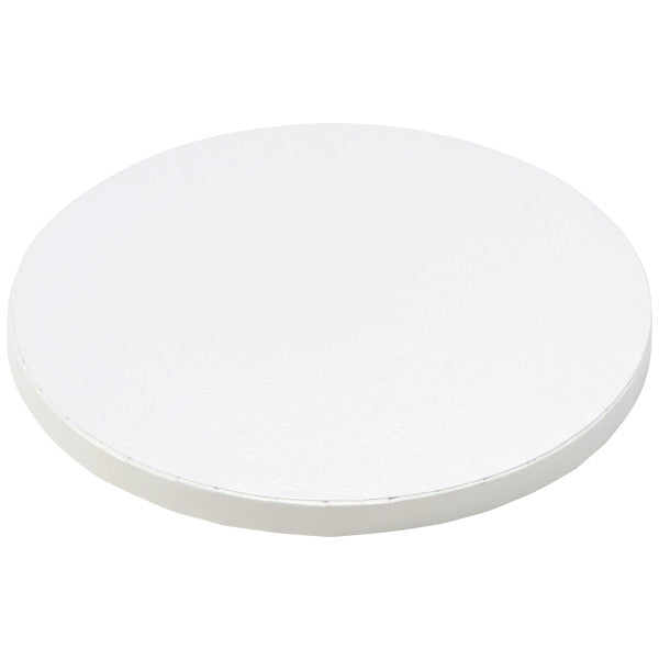 8" Round White Foil Cake Board Drum